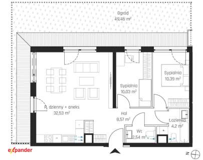 Apartament 3-pokojowy z prywatnym ogrodem Nad Motławą