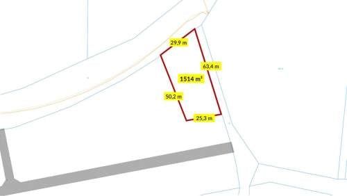 Działka budowlana Dzielna 1448m2