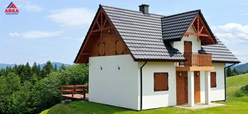 Widok na Beskid, Gorce i Babią Górę Las 2 domy