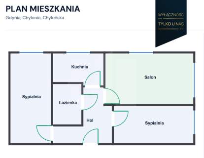 3 pokoje blisko SKM 7. piętro Chylonia