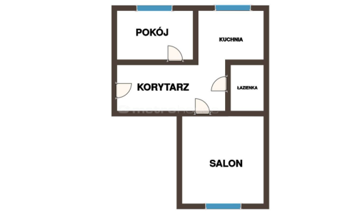 dwa pokoje, II piętro, jedynie do odświeżenia 