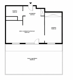 2 pokoje z dużym ogrodem 50 m2 koło Malty, garaż komórka