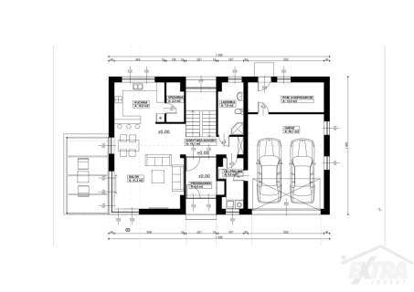 Działka 900 m projekt domu 227,66 m Szczecin Płonia