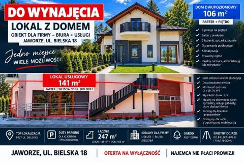 Lokal usługowy dom z ogrodem Jaworze