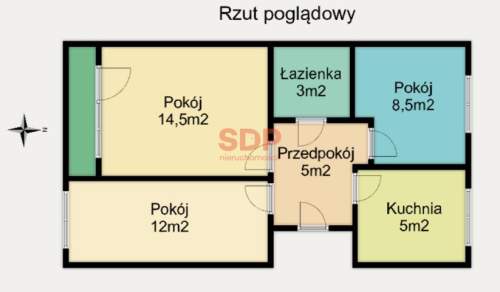 3 pokoje Gołonóg balkon 48 m2 4 m2 piwnicy