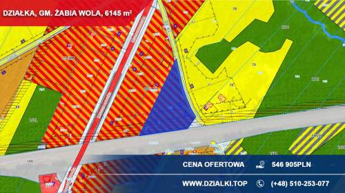 Działka inwestycyjna 6145 m2 magazyn / usługi / zbiorowe z