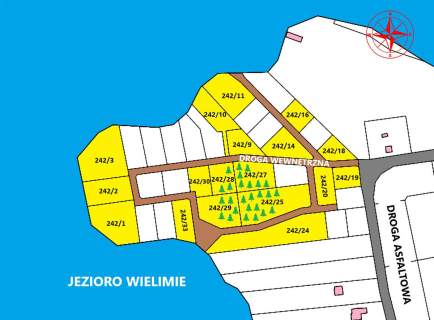 Wyjątkowe, uzbrojone działki nad jeziorem Wielimie