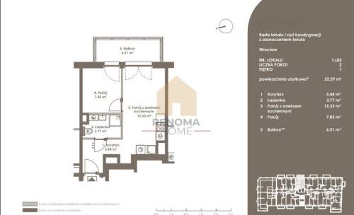 2 pokoje 38.43 m2 blisko centrum 2028 r.