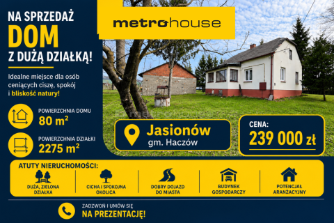 Na sprzedaż dom w Jasionowie w gminie Haczów
