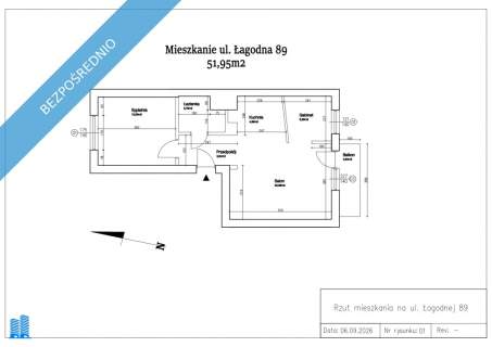 3 pokoje 51,95 m balkon piękny, otwarty widok B
