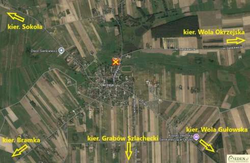 Okrzeja, działka budowlana 0,90 ha