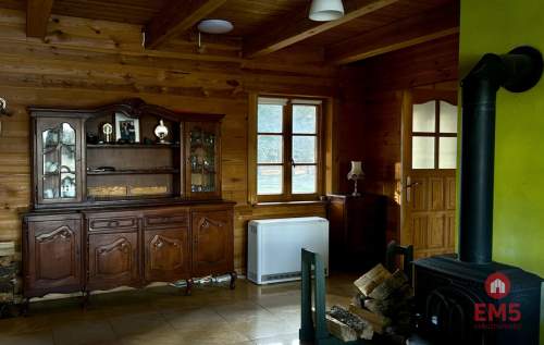 Drewniany dom premium nad stawem 1 ha Sauna