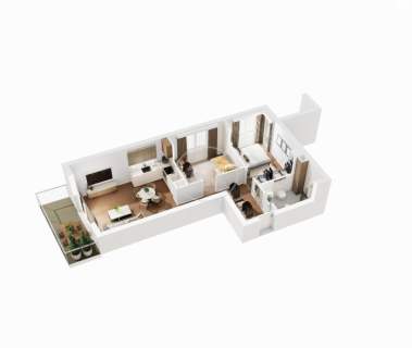 Trójstronne mieszkanie Dwa Balkony trzy pokoje