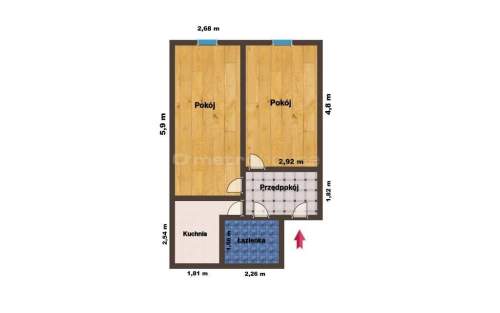 Słoneczne 2 pokoje/ 44 m2 / 3 piętro /blisko Parku