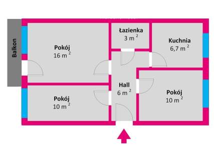 3 pokojowe rozkładowe mieszkanie na osiedlu Kmity