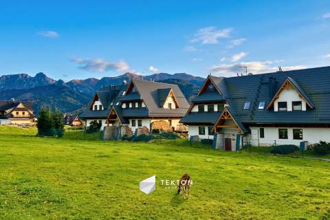 Apartament z kominkiem i widokiem na Giewont