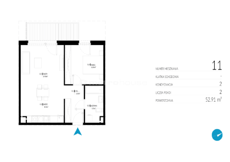 Mieszkanie na sprzedaż, 52,91 m2, Siedlce