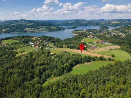 Działka budowlana z widokiem na Jezioro Rożnowskie