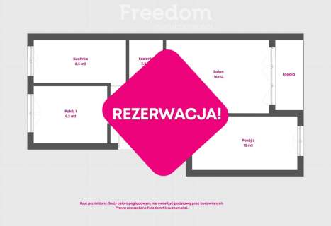 3-pokojowe mieszkanie z pełną infrastrukturą obok