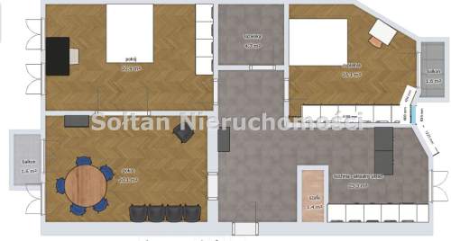 ul. LWOWSKA 2 balkony, 89m, winda, h 3,6m