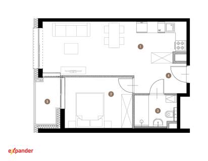 Nowe 2 pokoje w centrum Łodzi 41,63 m Balkon bez PCC i p