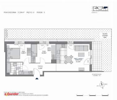 3 pokoje 57,04 m ogród Gdańsk Morena IV kwartał 2027