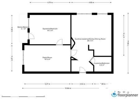 Mieszkanie w klasycznym stylu premium 66 m