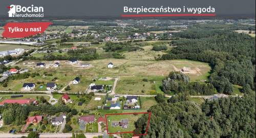 Duża działka pod lasem z rozpoczętą budową