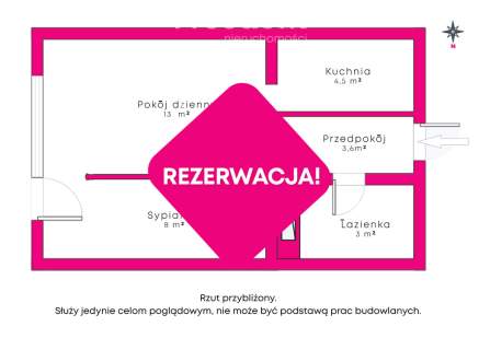 Kawalerka z sypialnią i balkonem - Konin, Zatorze