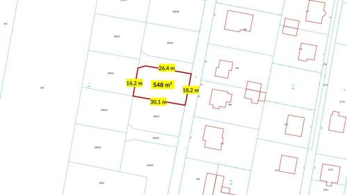Działka budowlana Strzebiń 548m2 Woda kanalizacja