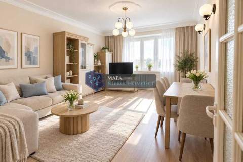 56m2, 3 pokoje, duży balkon, Kazimierza Wielkiego