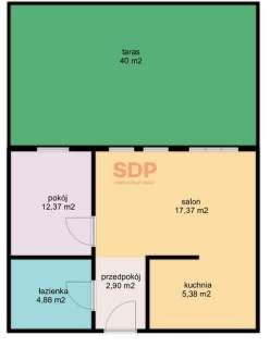 2 pokoje na Gądowie taras 40 m2
