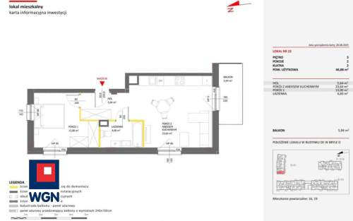 Mieszkanie na sprzedaż, 46,88 m2, Warszawa