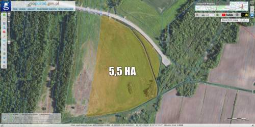 Działka przemysłowa 5,5 HA Podborze Mielec Strefa e