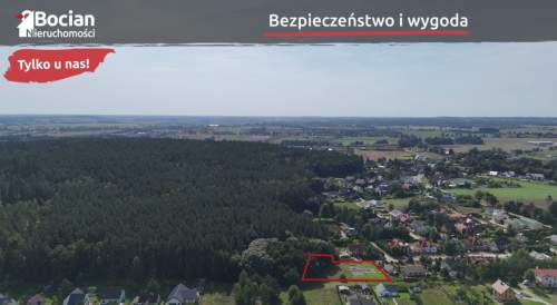 Duża działka pod lasem z rozpoczętą budową