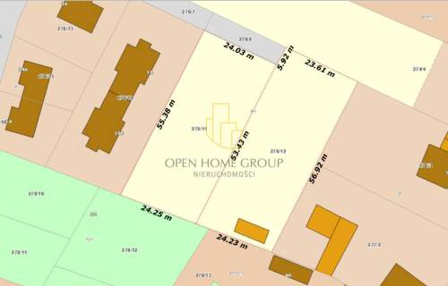 Żerniki Wrocławskie, działka budowlana 1305 m2