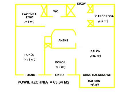 3 POKOJE 64 m OSIEDLE LEŚNE FORT BEMA