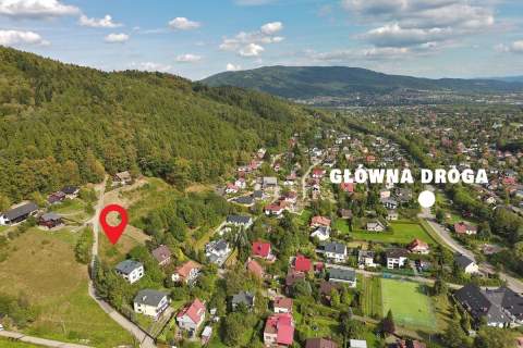 Widokowa działka budowlana 1127 m Bystra Śląska