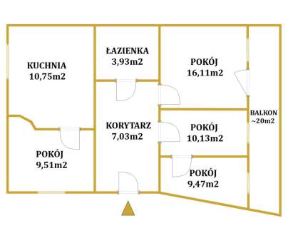 Czuby cztery pokoje duży balkon