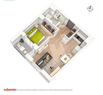 Nowy Apartament 2-pokoje z loggią obok Skytower Centrum