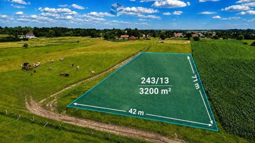 Działka 3200 m w Jurkach 5 min. od Morąga