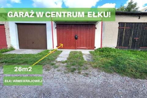 GARAŻ MUROWANY W CENTRUM EŁKU UL. ARMII KRAJOWEJ