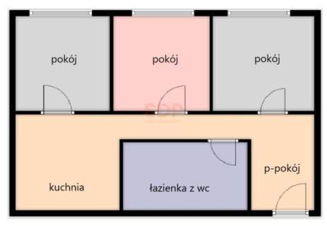 3 pokoje. Komunikacja miejska. Wokół tereny zielone.