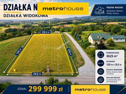 Działka budowlana z widokami na pasma górskie