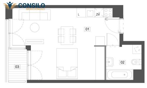 Ślusarsk 33,89 m loggia Nowa inwestycja na