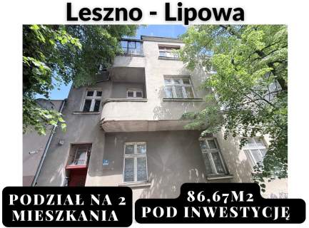 okazja, 4-pokojowe -Leszno - ul. Lipowa -opcja podziału
