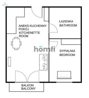 Komfortowe 2-pok., balkon - Ptasia