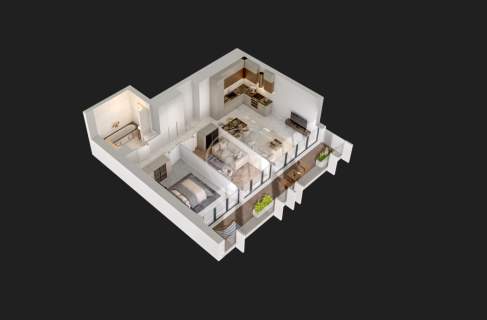 Duży Balkon Kameralny apartamentowiec