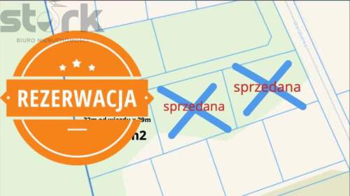 Rezerwacja do 31-10-2026r Działka 1000 m2 Henryszew z MPZP