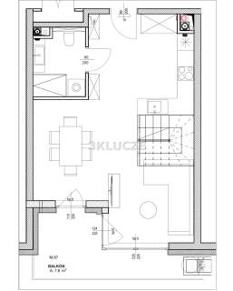 Dwupoziomowy apartament z tarasem Poligonowa